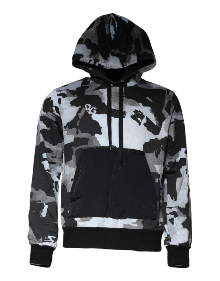 Dolce &amp; Gabbana Multicolor Camouflage Men Hooded Sweater (Copy)
