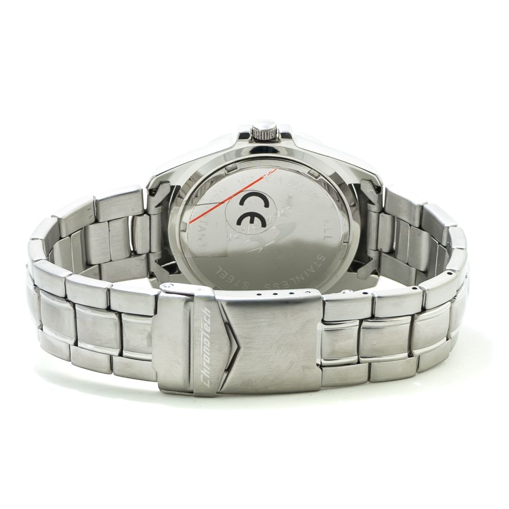 Chronotech Silver Stainless Steel Dress Watch