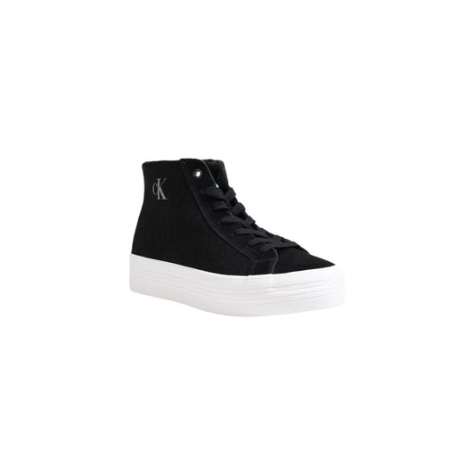 Calvin Klein Jeans Black Suede Leather Platform Sneakers