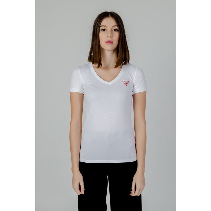 Guess White Cotton T-Shirt