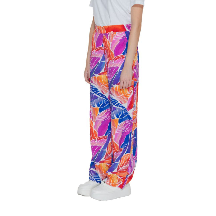 Vila Clothes Multicolor Viscose Casual Pants