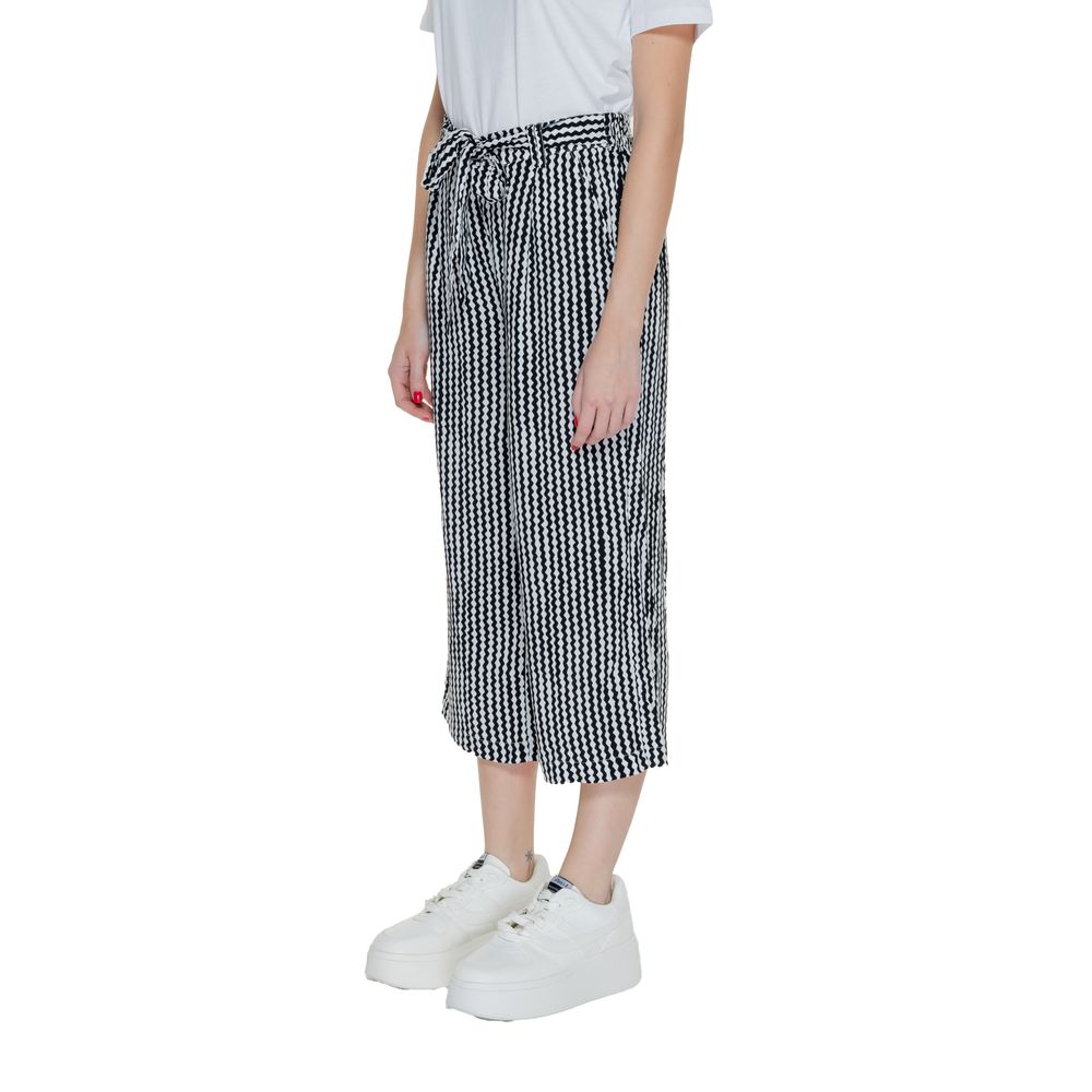 Only Black Viscose Cropped Pants