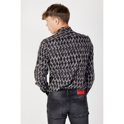 Antony Morato Black Cotton Pattern Shirt