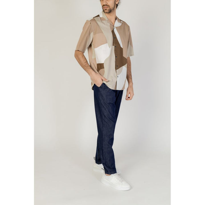 Only &amp; Sons Brown Cotton Shortsleeve Shirt