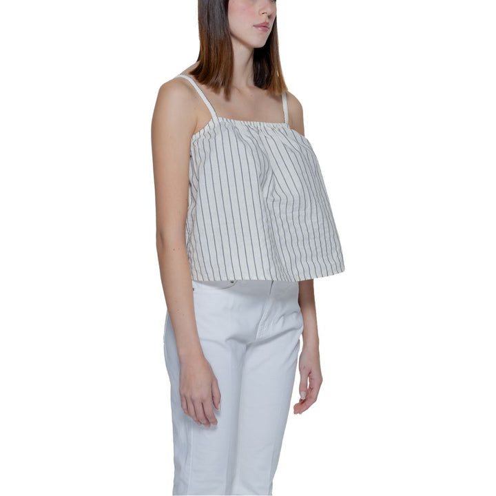 Vero Moda Beige Organic Cotton Tank Tops