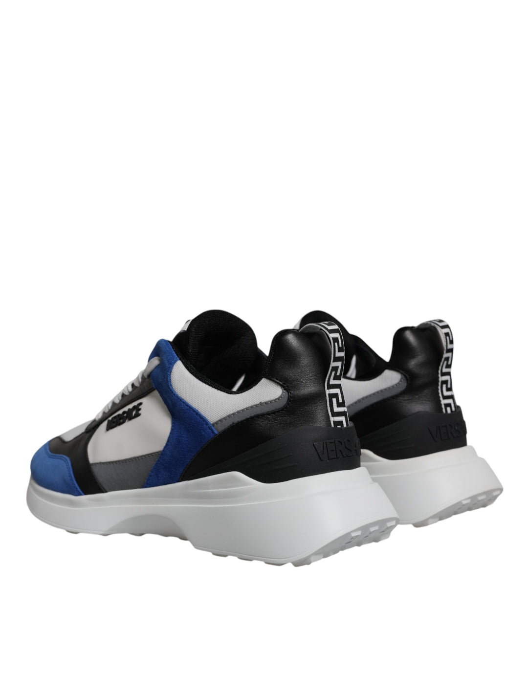 Zapatillas deportivas bajas Versace de lona multicolor con tejido cuádruple Medusa