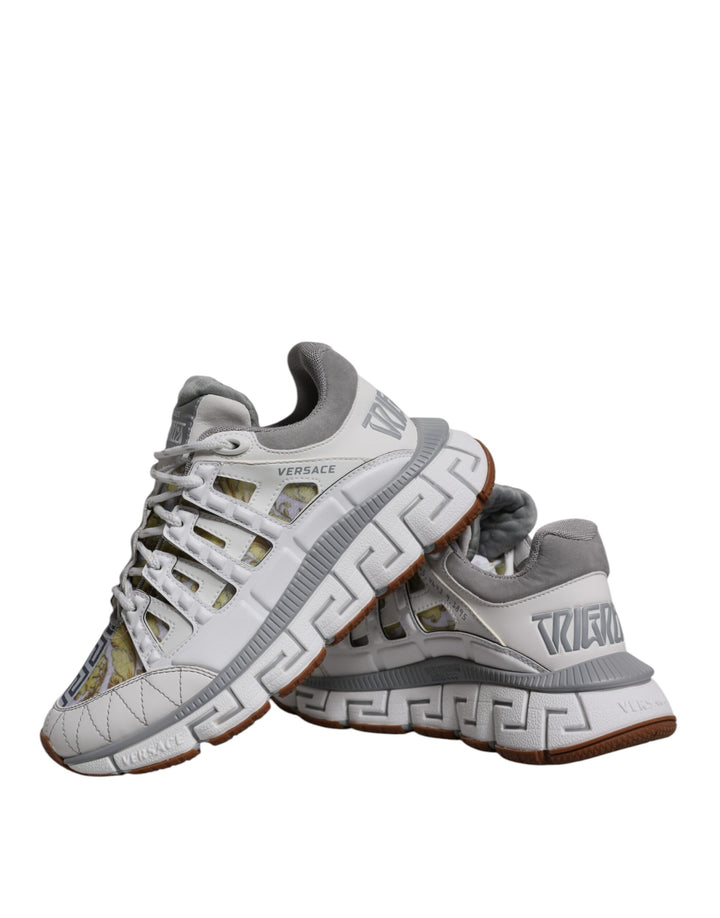 Baskets basses Versace blanches à imprimé Trigreca Barocco