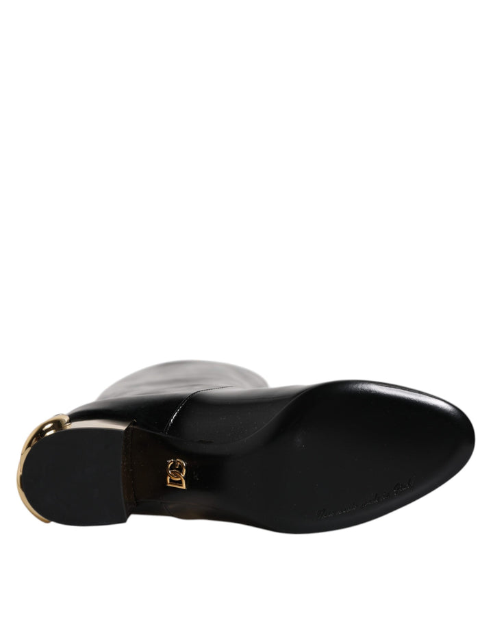 Botas altas Vally de charol negro de Dolce &amp;amp; Gabbana