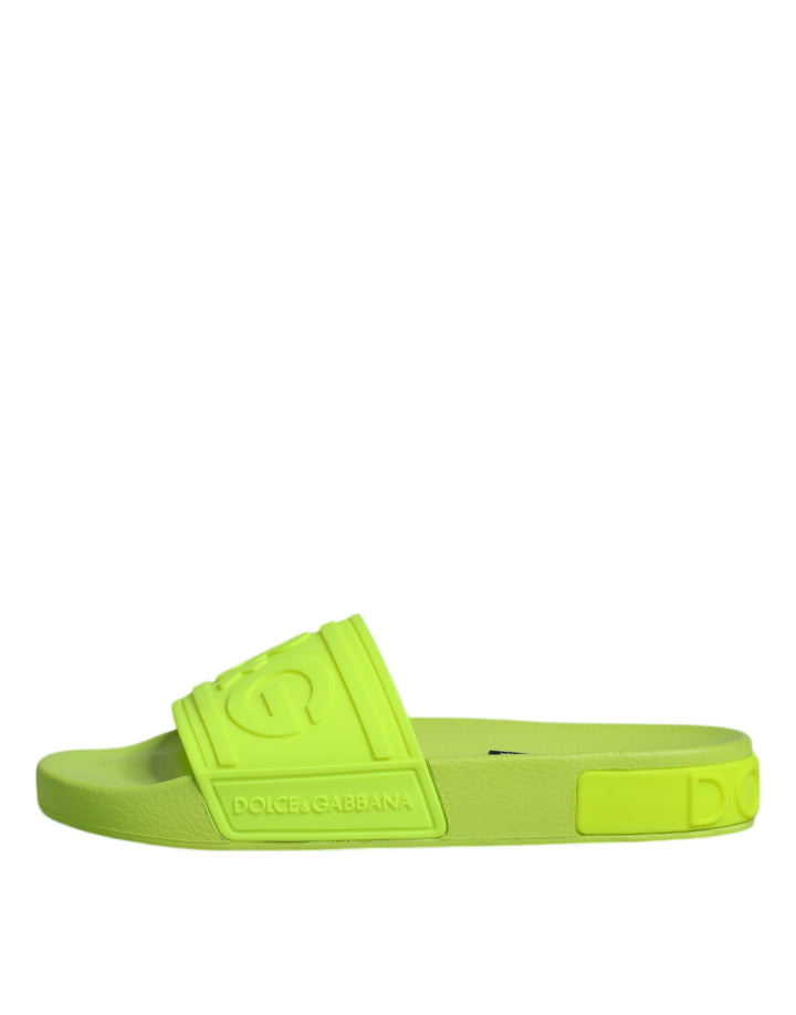 Sandalias de goma verdes Dolce &amp;amp; Gabbana para playa