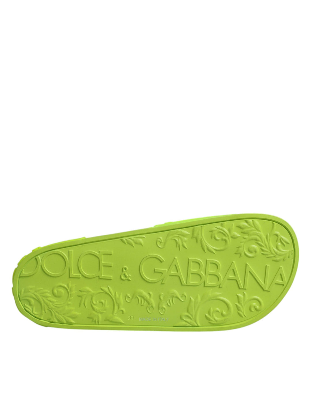 Sandalias de goma verdes Dolce &amp;amp; Gabbana para playa