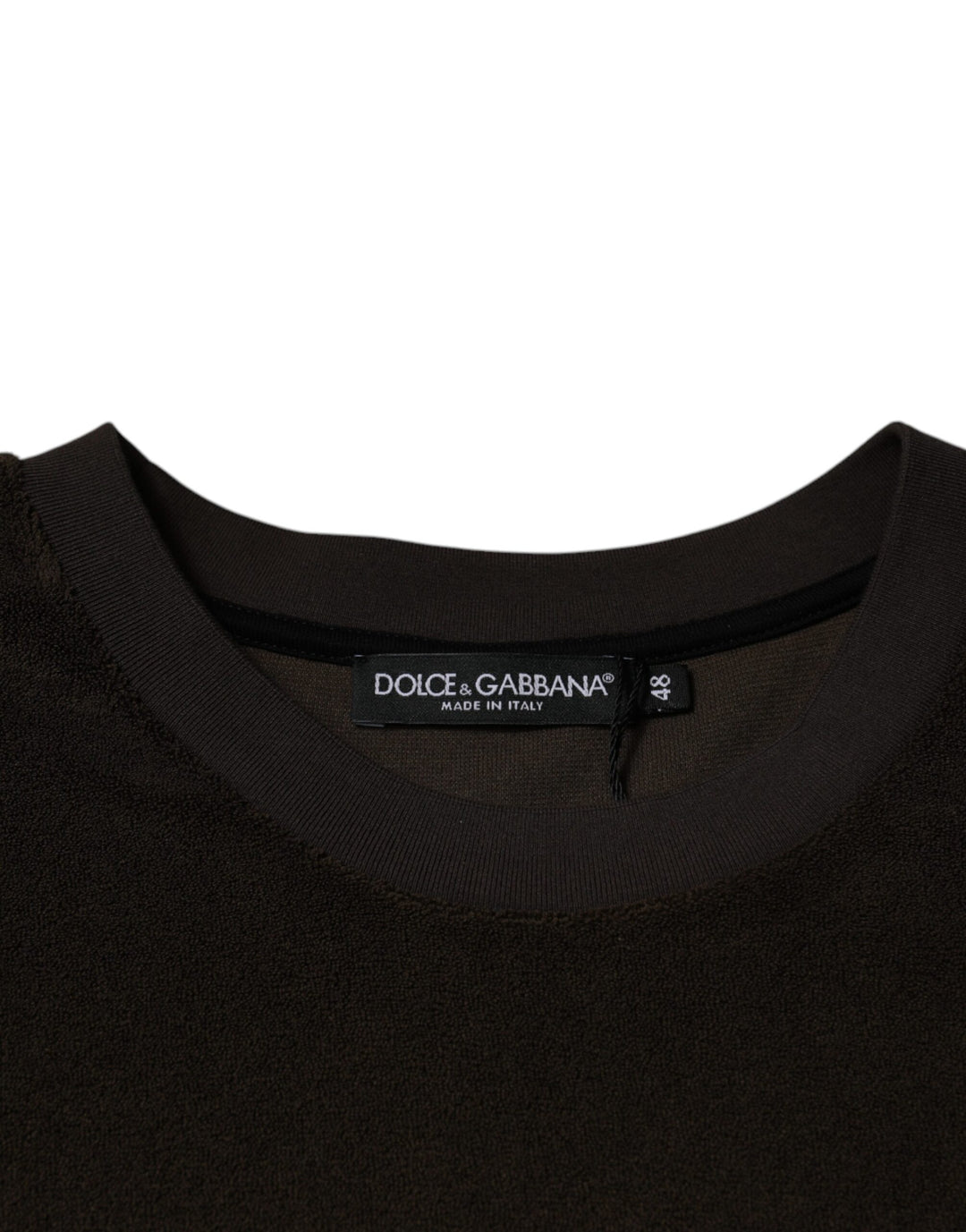 Dolce &amp; Gabbana Brown Cotton Crew Neck Short Sleeves T-shirt