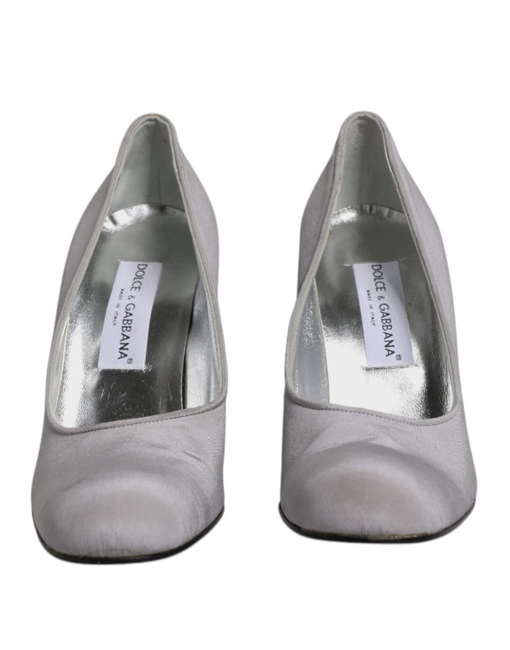 Escarpins à talons hauts en cuir suédé gris Dolce &amp;amp; Gabbana