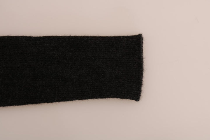 Dolce &amp; Gabbana Gray Cashmere Ribbed Stretch Tights