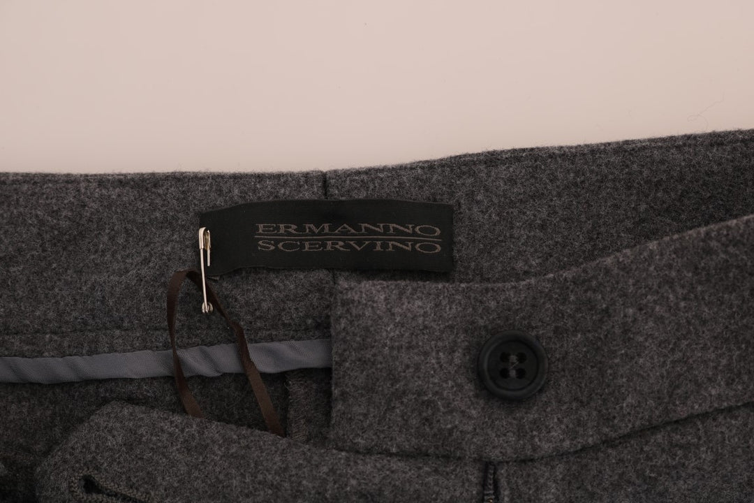 Ermanno Scervino Pantalón de Vestir Gris Estilo Italiano