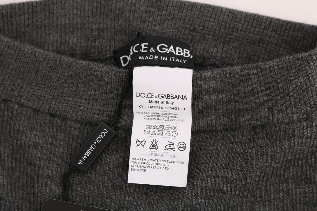 Dolce &amp; Gabbana Gray Cashmere Stretch Tights