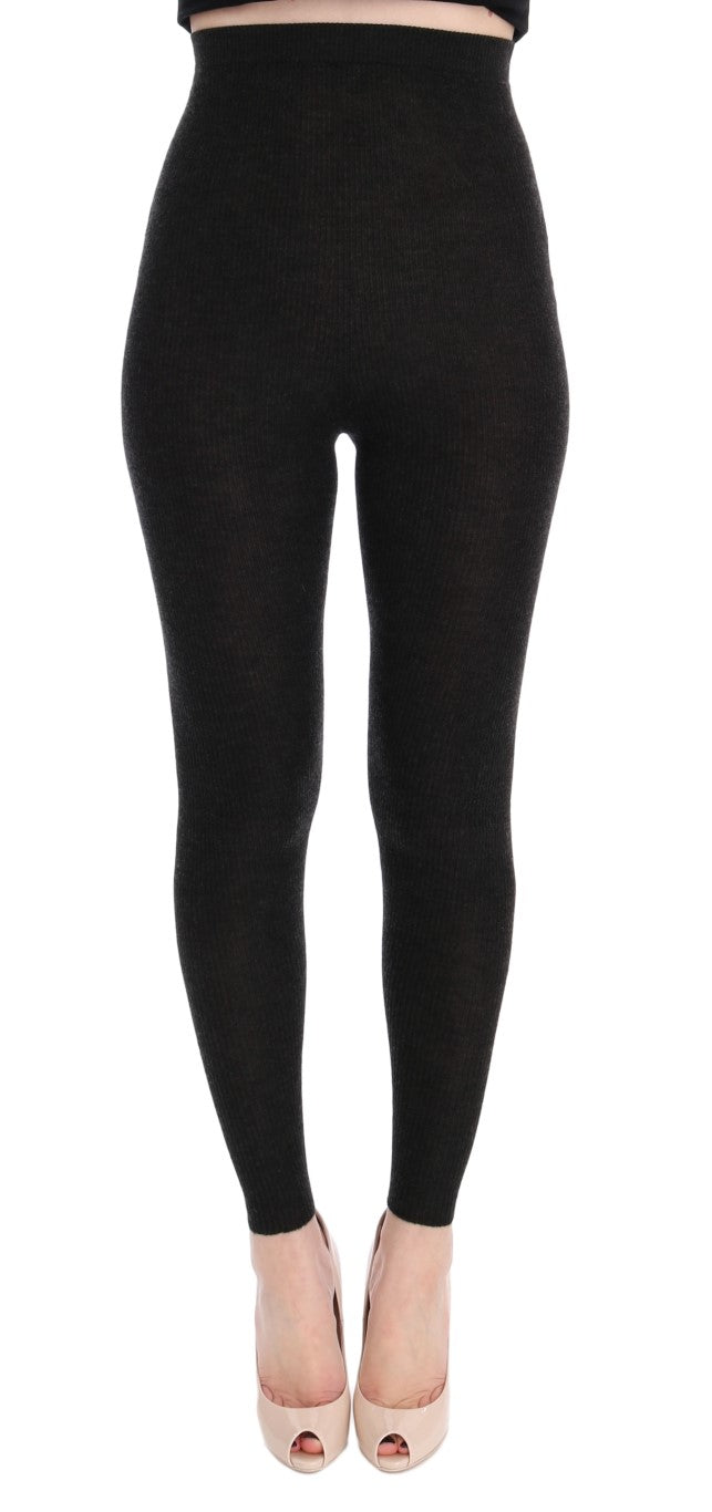 Dolce &amp; Gabbana Gray Cashmere Stretch Tights