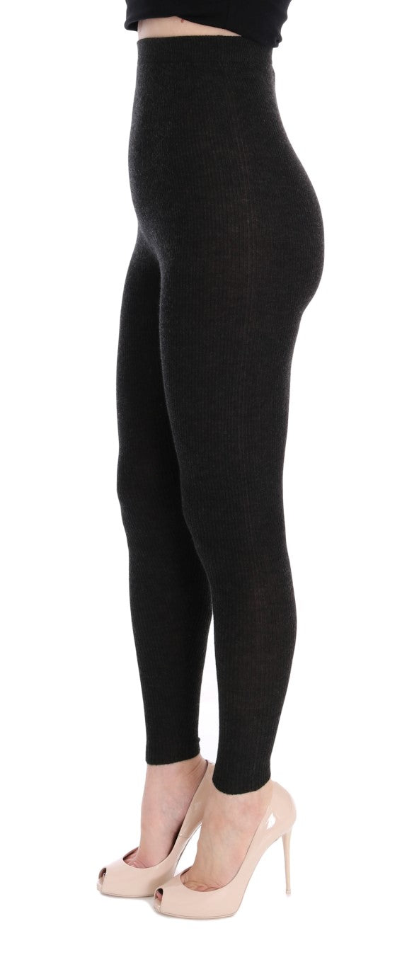 Dolce &amp; Gabbana Gray Cashmere Stretch Tights