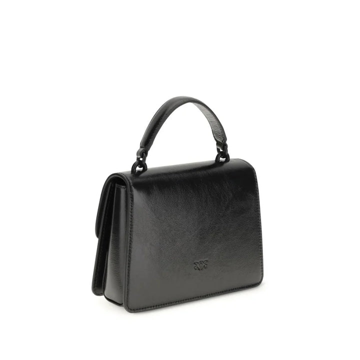 PINKO Black Goatskin Handbag