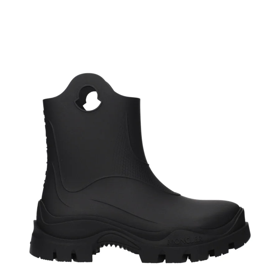 Moncler Black Cotton Ankle Boots