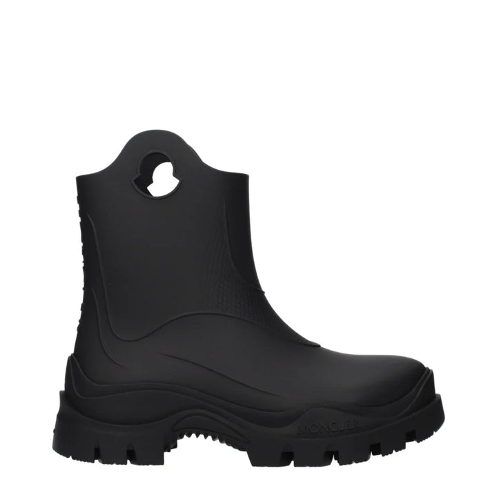 Moncler Black Cotton Ankle Boots