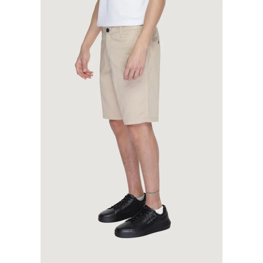 Armani Exchange Beige Cotton Bermuda Shorts