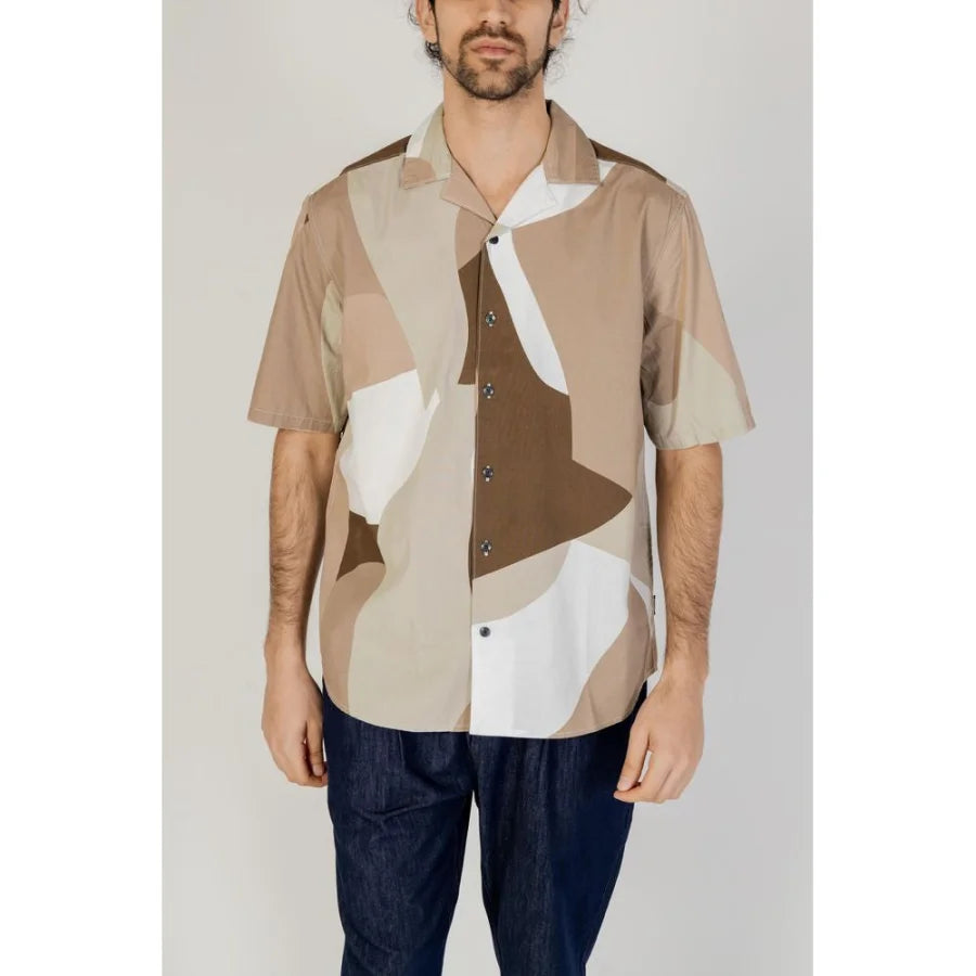 Only & Sons Brown Cotton Shortsleeve Shirt