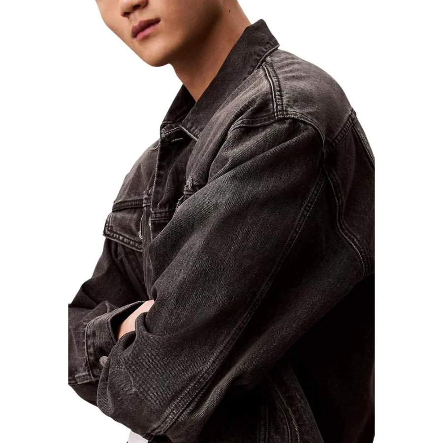 Calvin Klein Jeans Black Cotton Denim Jacket