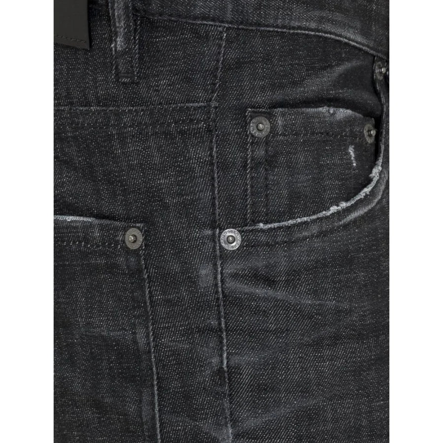 Dsquared² Black Cotton Slim Fit Jeans