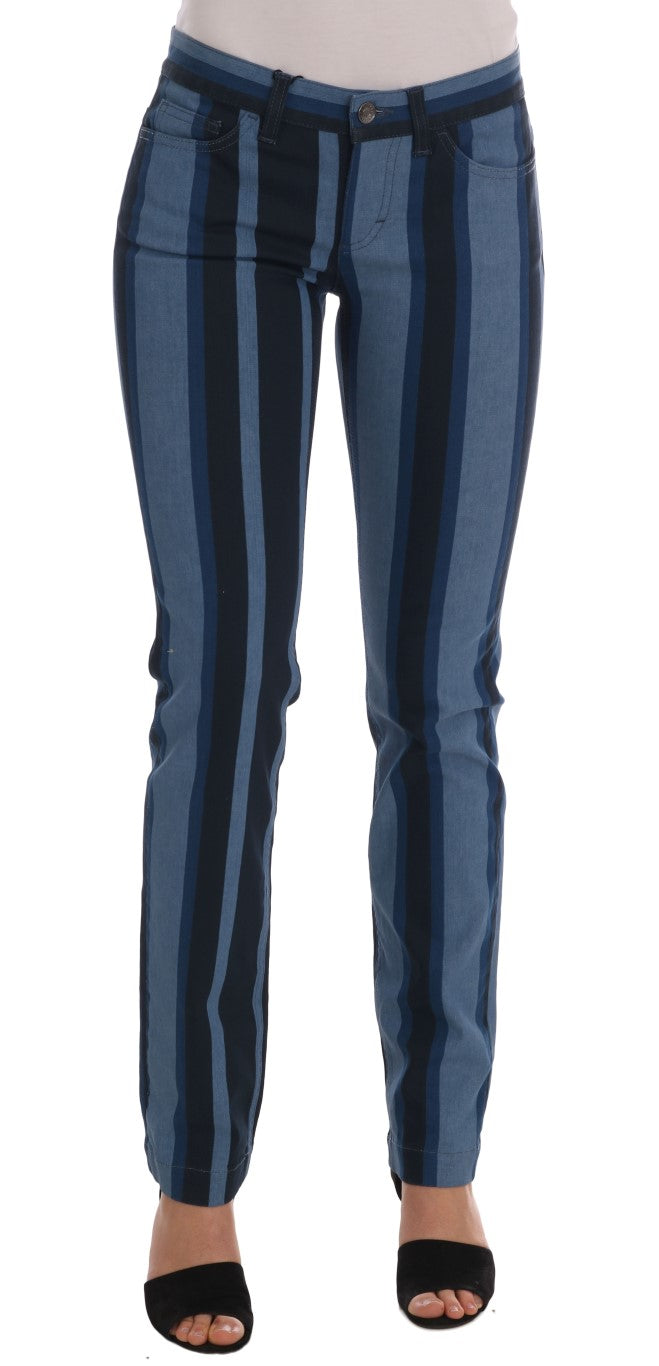 Jean slim à rayures bleues chic Dolce &amp;amp; Gabbana pour fille
