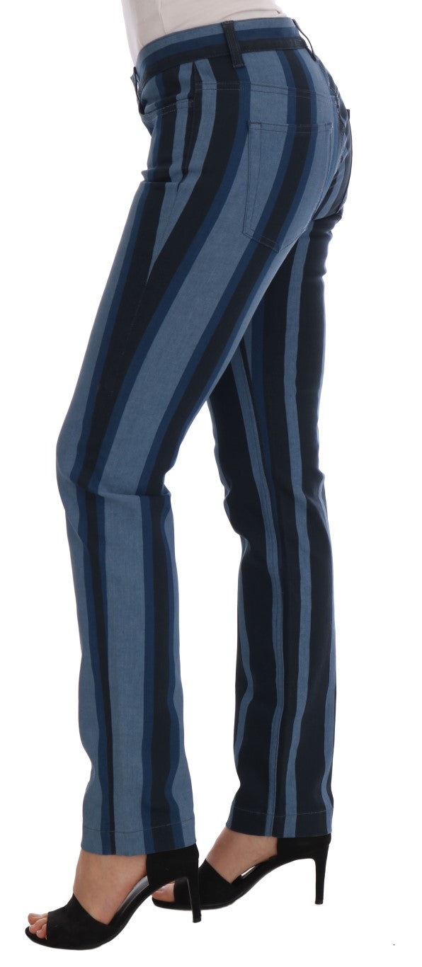 Jean slim à rayures bleues chic Dolce &amp;amp; Gabbana pour fille