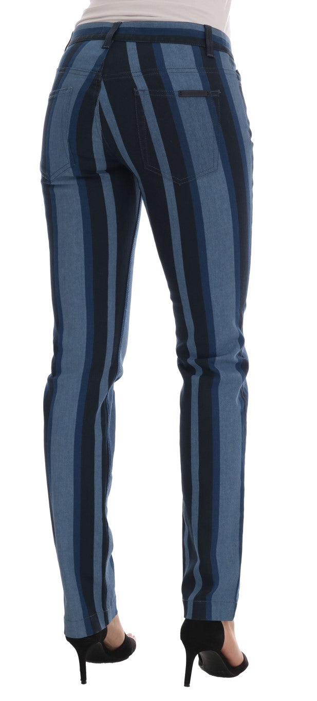 Jean slim à rayures bleues chic Dolce &amp;amp; Gabbana pour fille