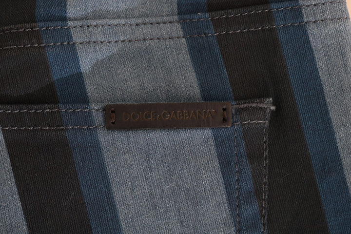 Jean slim à rayures bleues chic Dolce &amp;amp; Gabbana pour fille