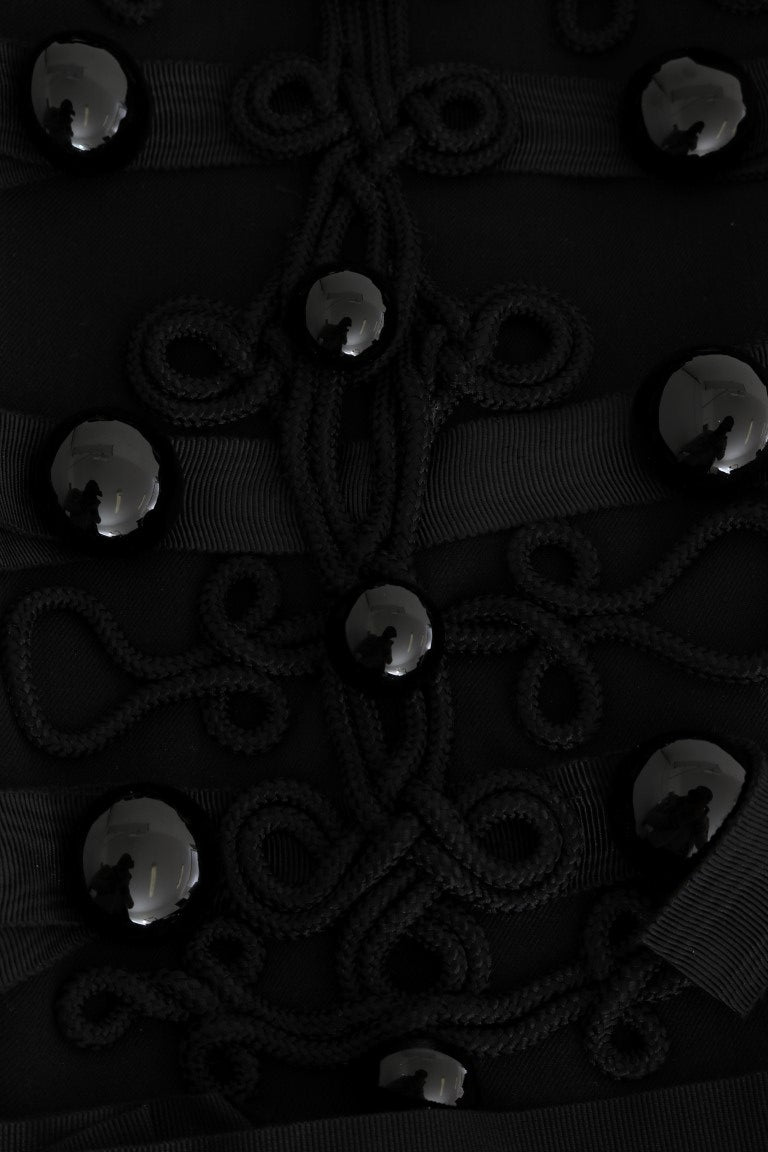 Chaqueta corta gabardina azul y negra Sensation de Dolce Gabbana