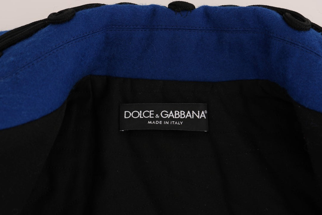 Chaqueta corta gabardina azul y negra Sensation de Dolce Gabbana