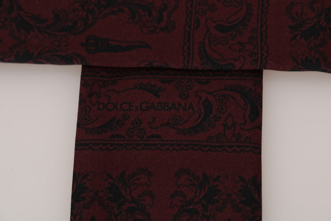 Pañuelo de seda con estampado de chile y corona de Dolce &amp; Gabbana