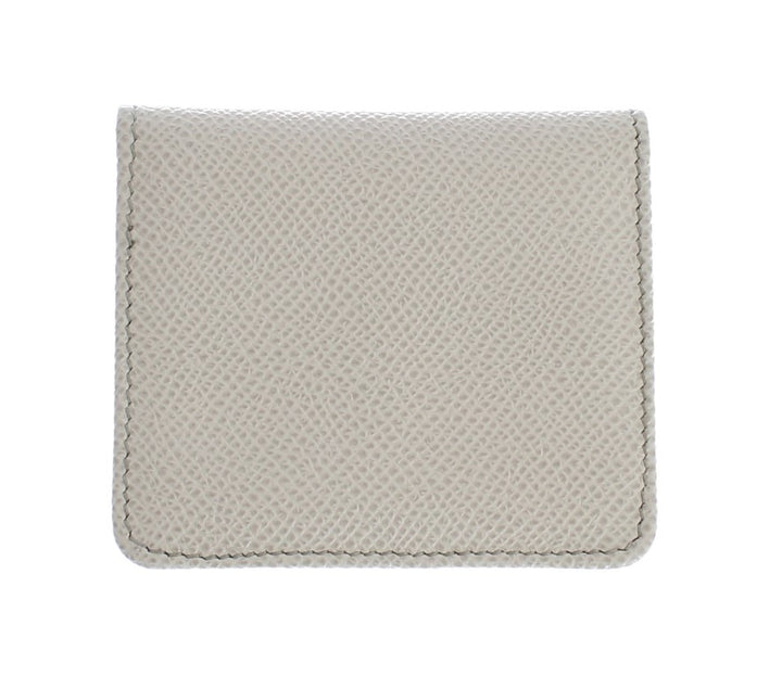 Dolce &amp; Gabbana White Dauphine Leather Case Wallet