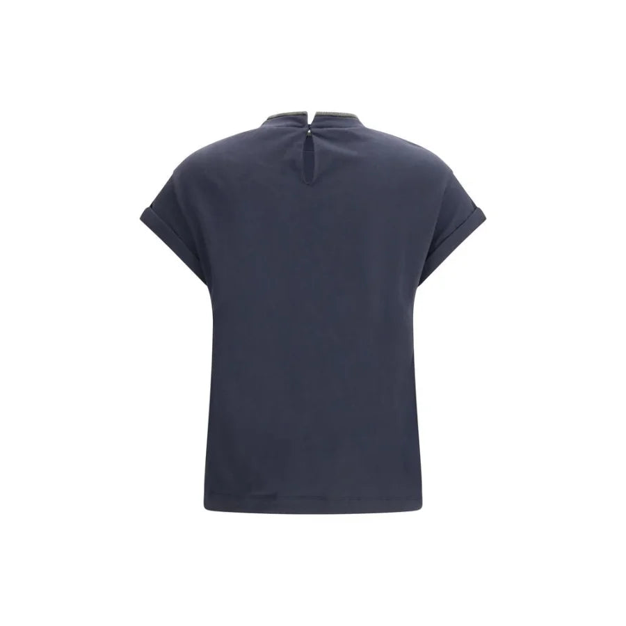 Brunello Cucinelli Blue Elastane T-Shirt