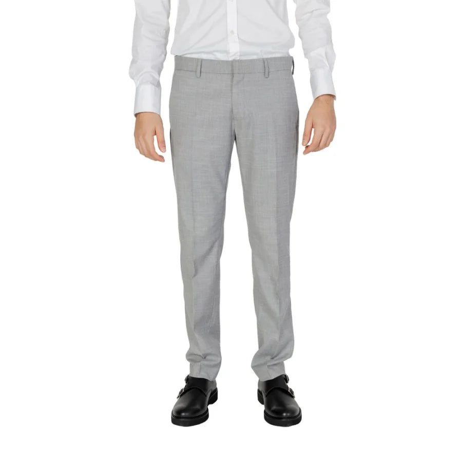 Antony Morato Gray Polyester Dress Pants