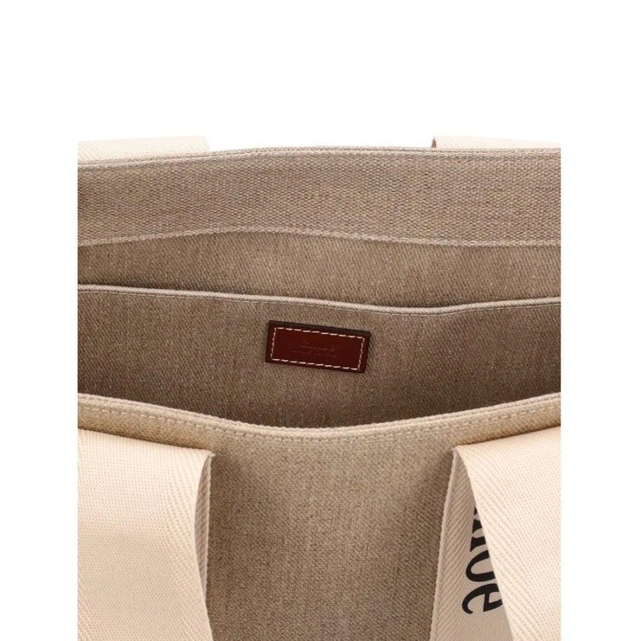 Chloé Beige Linen Tote Bag