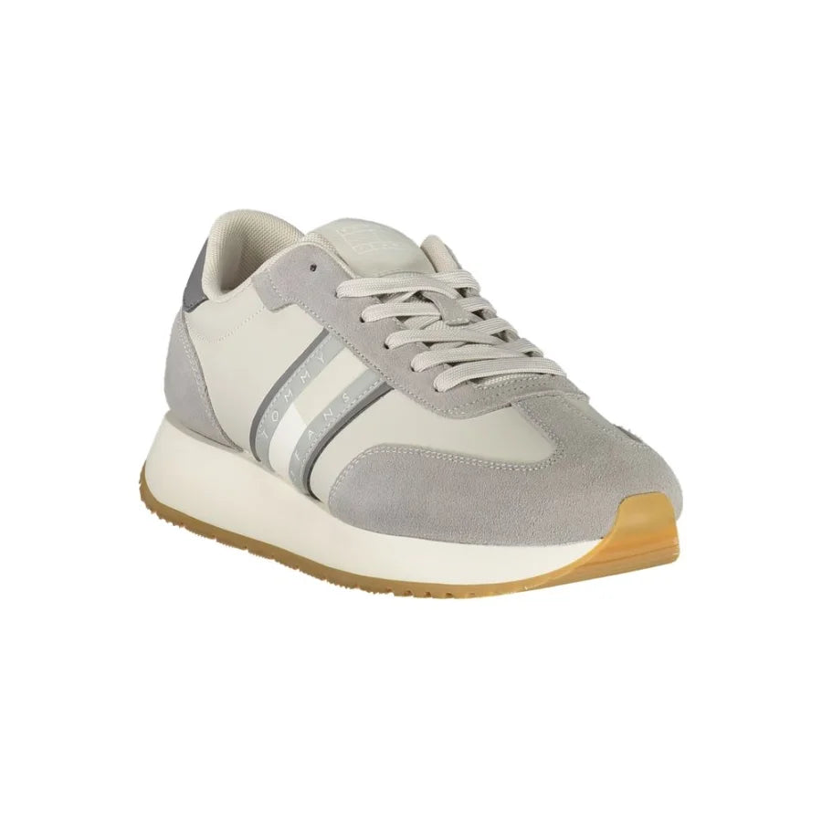 Tommy Hilfiger Grigio Polyurethane Men Sneaker