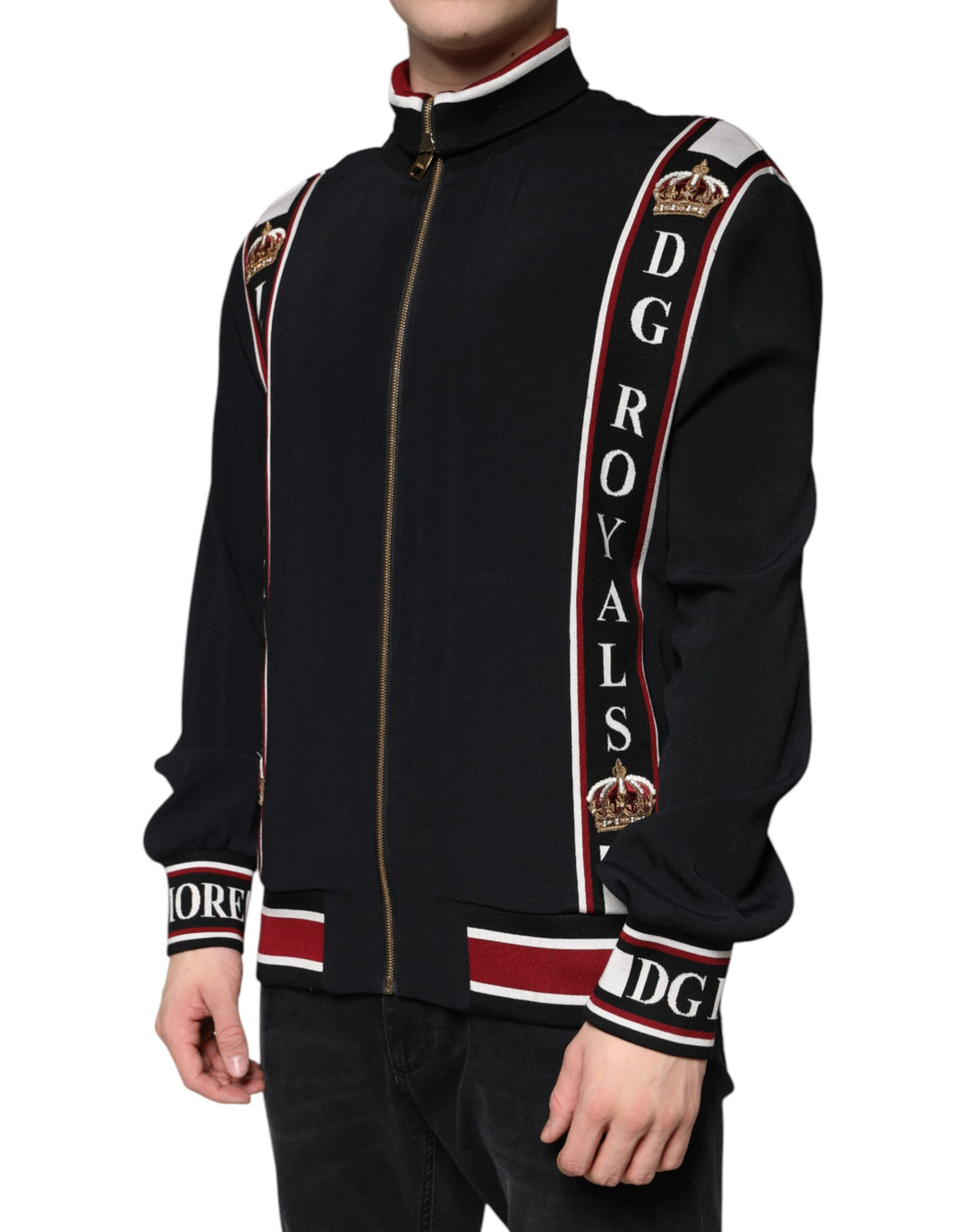 Dolce &amp; Gabbana Black DG King Full Zip Sweatshirt Sweater