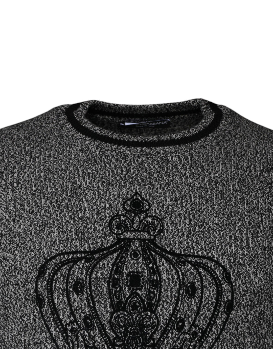 Dolce &amp; Gabbana Gray Crown King Cashmere Pullover Sweater