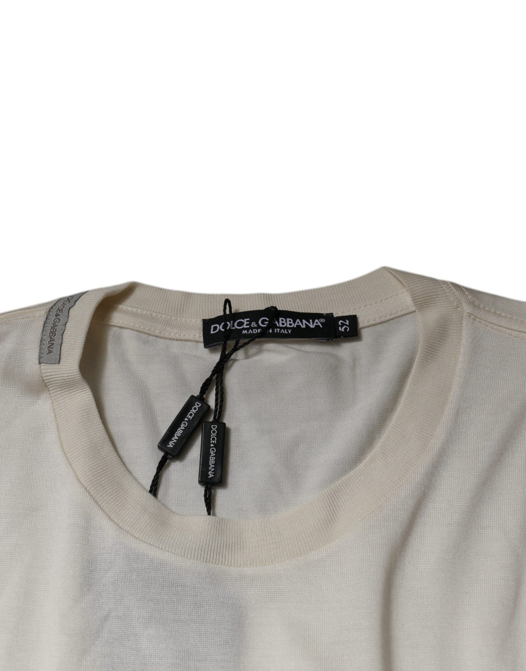 Dolce &amp; Gabbana Off White Crew Neck Short Sleeve T-shirt
