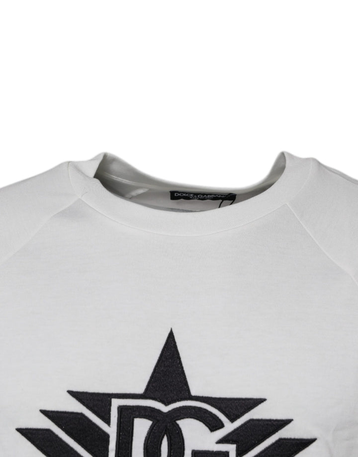 Dolce &amp; Gabbana White DG Sport Crew Neck Short Sleeve T-shirt