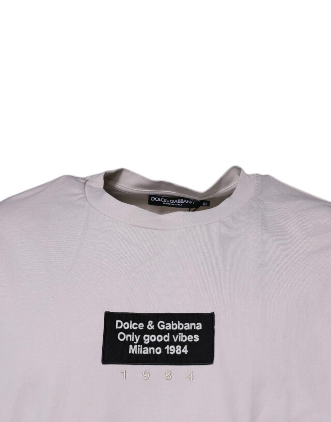 Dolce &amp; Gabbana Beige DG Logo Crew Neck Short Sleeves T-shirt