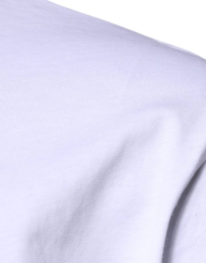 Dolce &amp; Gabbana White DG Logo Cotton Crew Neck T-shirt