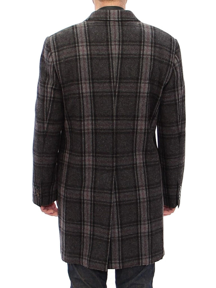 Manteau en laine mélangée à carreaux Dolce &amp;amp; Gabbana Sicilia