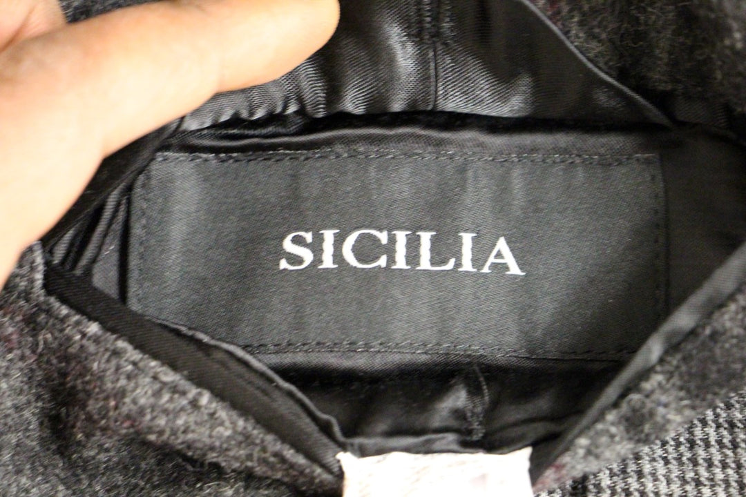 Manteau en laine mélangée à carreaux Dolce &amp;amp; Gabbana Sicilia