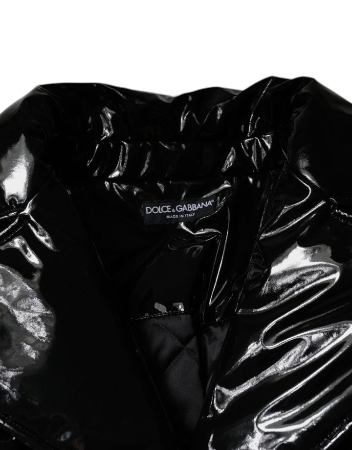 Dolce &amp; Gabbana Black Polyester Button Down Blouson Jacket