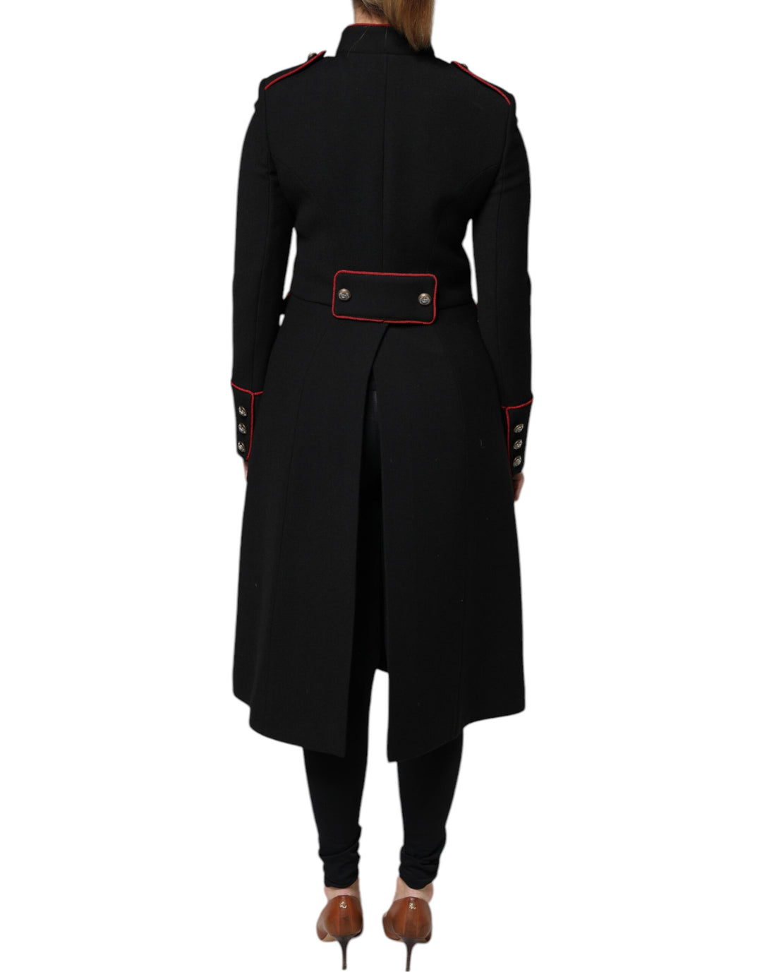 Dolce &amp; Gabbana Black Single Breasted Trench Coat Jacket